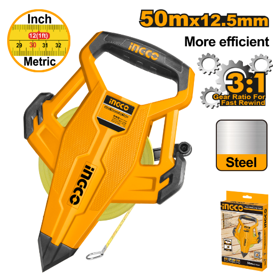 INGCO HSMT8550 Steel Measuring Tape 50m