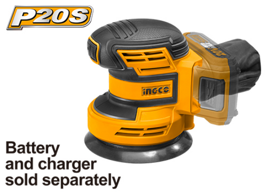 INGCO Cordless Random Orbital Sander 20V 125mm CROSLI2001