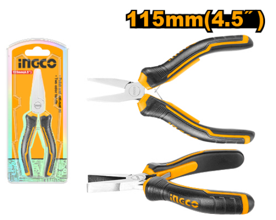 INGCO HMFNP08115 Mini Flat Long Nose Pliers 4.5in