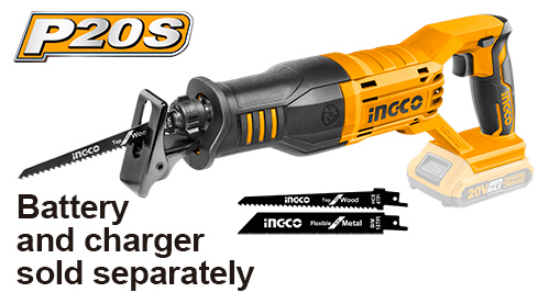 INGCO Cordless Reciprocating Saw 20V 0-2800rpm CRSLI1151