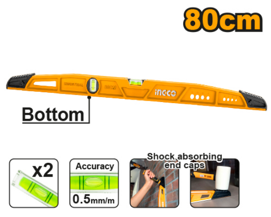 INGCO HBSL08080 | ميزان زيبق صناعي 80 سم
