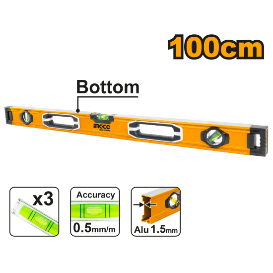 INGCO HSL08100 Aluminium Spirit Level 100cm