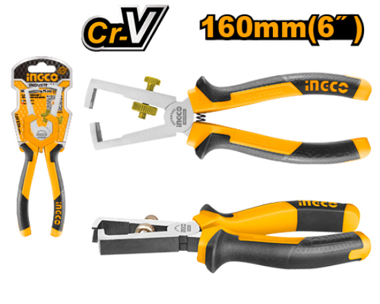 INGCO HWSP28160 Wire Stripper Pliers 6in 160mm Cr-V Box of 6