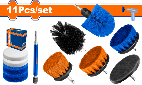 WADFOW Drill Brush Cleaning Kit 11pcs WND5403
