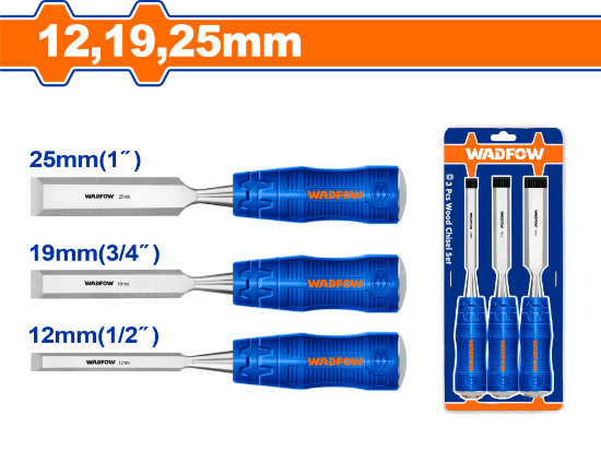 WADFOW Wood Chisel Set 3pcs 12-25mm WWC2203