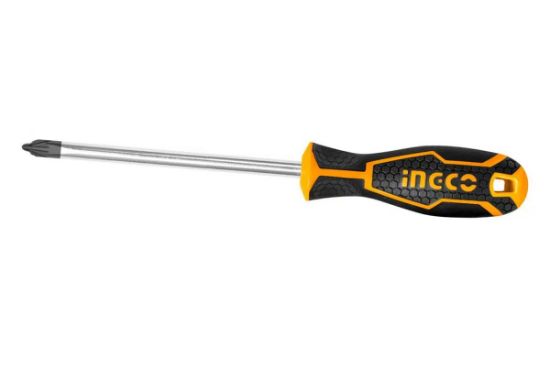 INGCO Phillips Screwdriver PH1 5.0x75mm Rubber Handle HS28PH1075