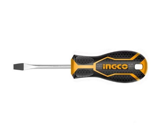 INGCO Slotted Screwdriver SL 5.0x75mm Rubber Handle HS285075