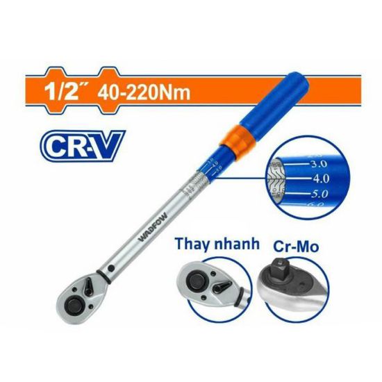 WADFOW Torque Ratchet Wrench 1/2in 40-220Nm WWQ1D12