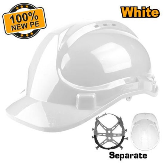 INGCO Safety Helmet Hard Hat White HSH209