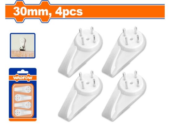 WADFOW Hard Wall Picture Hangers 30mm 4pcs WPHK1K01