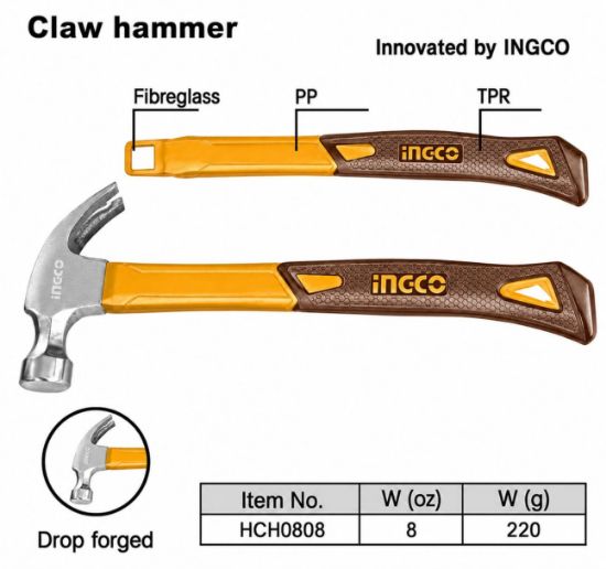 INGCO Claw Hammer 16oz 450g HCH0816