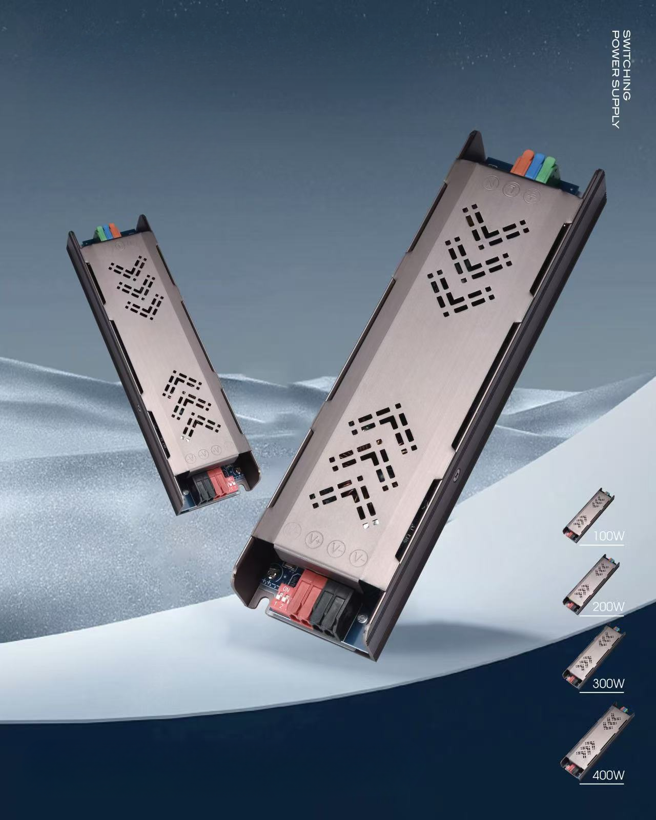 Aura LED Driver 220V to 24V (100W / 200W / 300W / 400W, Dimmable, Soft Start, Dual Output)