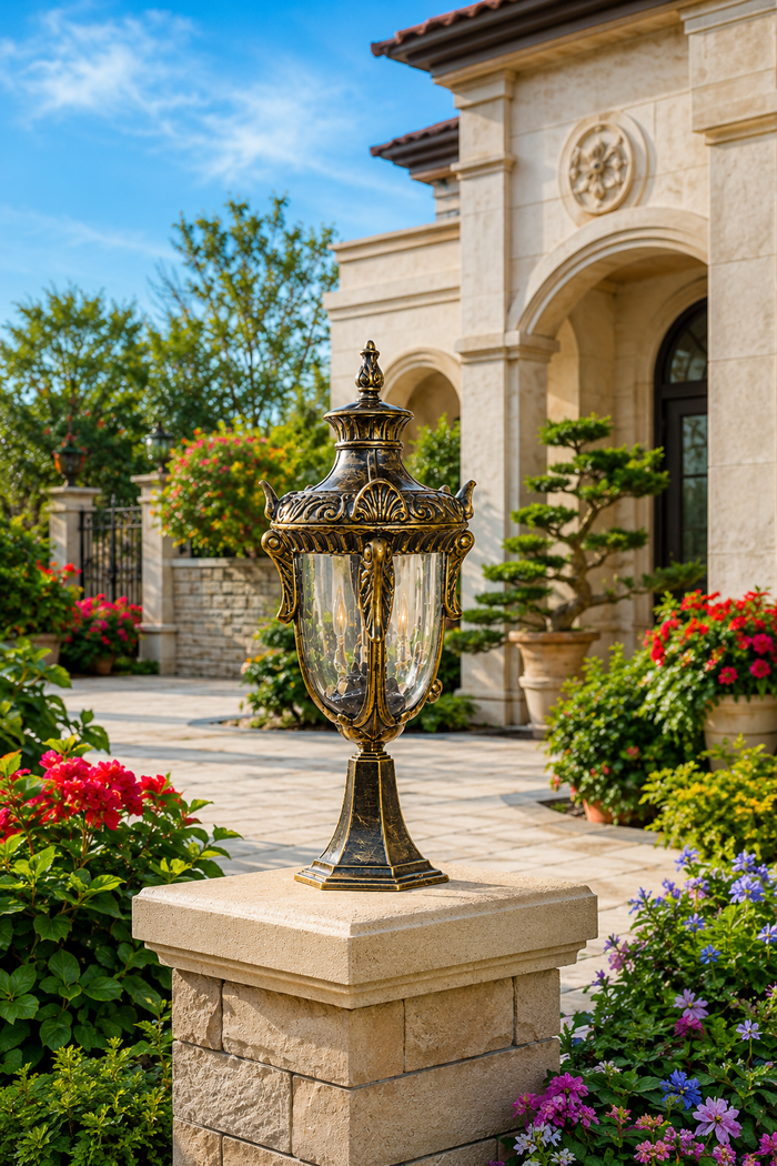 Aura Outdoor Fence Lamp AUR-ODL-9133F-AB Aura Lighting