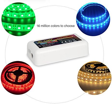 Aura RGB+CCT LED Strip Dimmer & Controller (12V / 24V, 6A Load, 30m Remote Range)