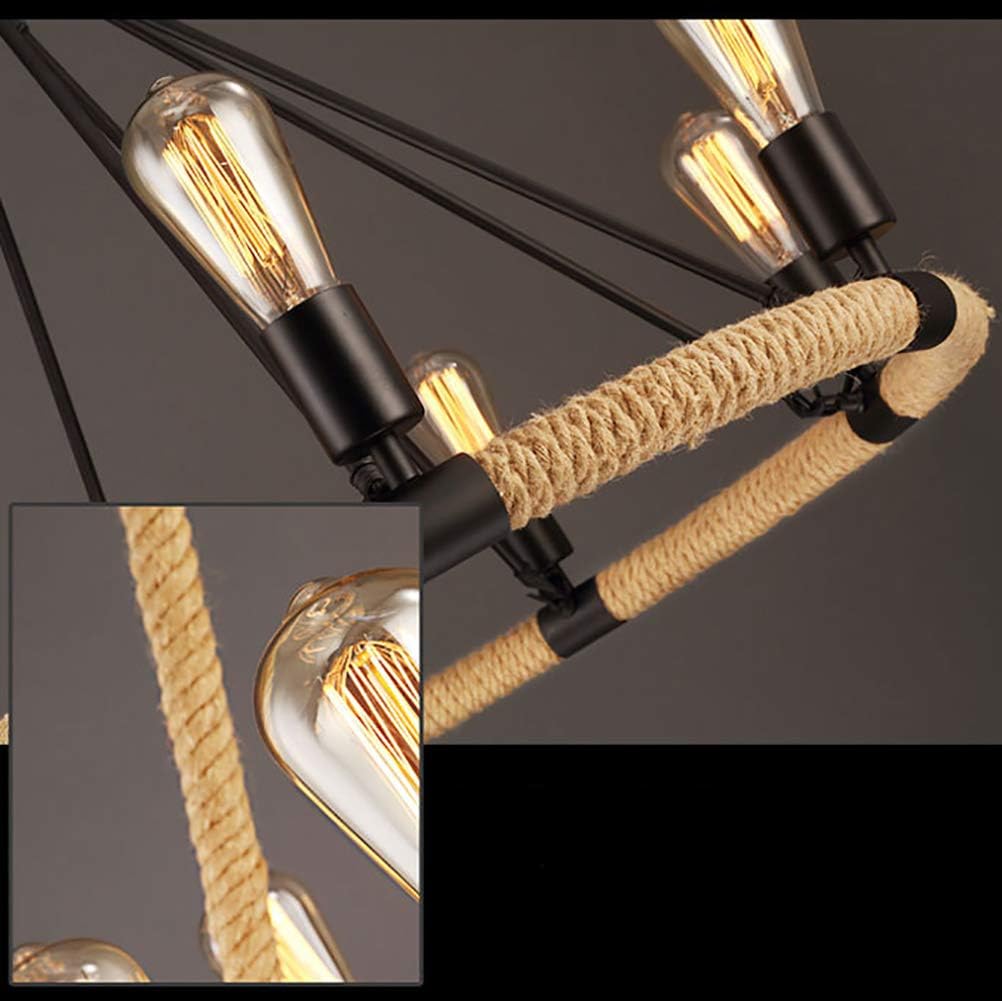 AUR -PEND-8801-D8 Ganges 8 Light Up Chandelier with Black Finish