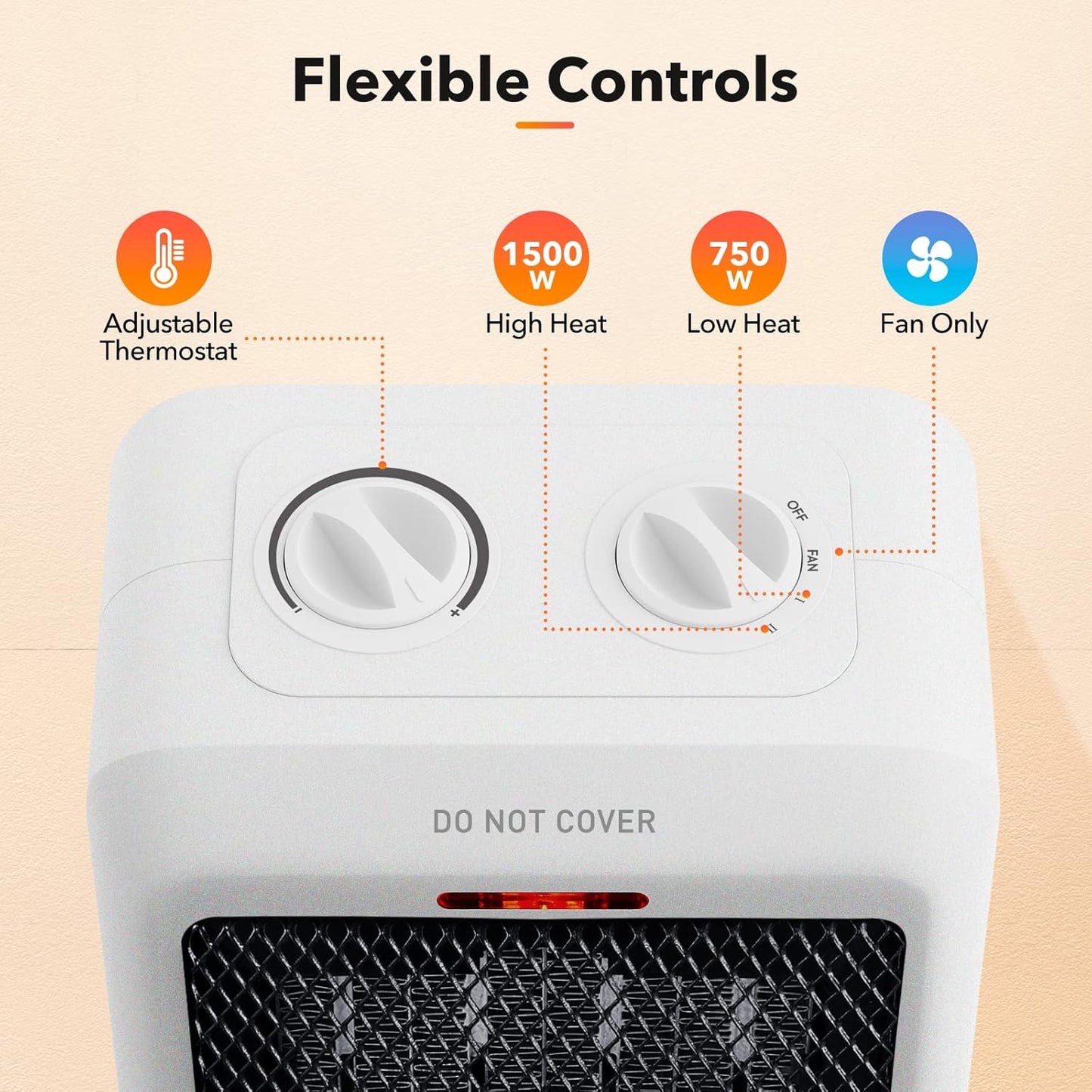 VEM PTC Heater 750W - 1500W Potop Besecure