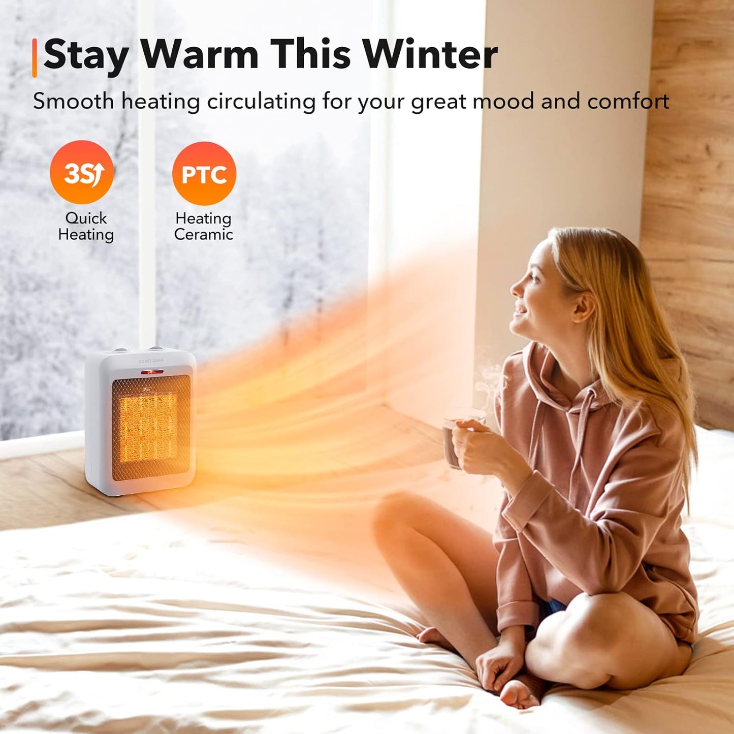 VEM PTC Heater 750W - 1500W Potop Besecure
