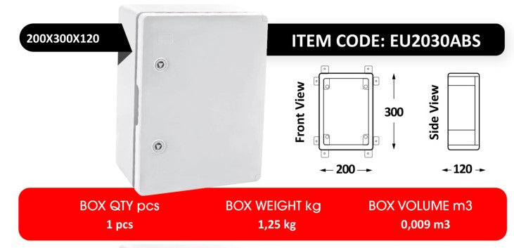 لوح ABS 200×300×120