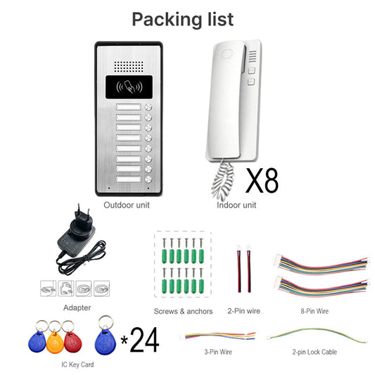 V.E.M. Audio Doorphone - 8 Household V.E.M.
