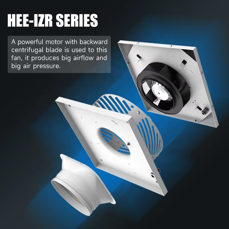 VEM-HEE-100IZR 4-Inch White Roof Mounted Exhaust Fan 220V Centrifugal Roof Fan