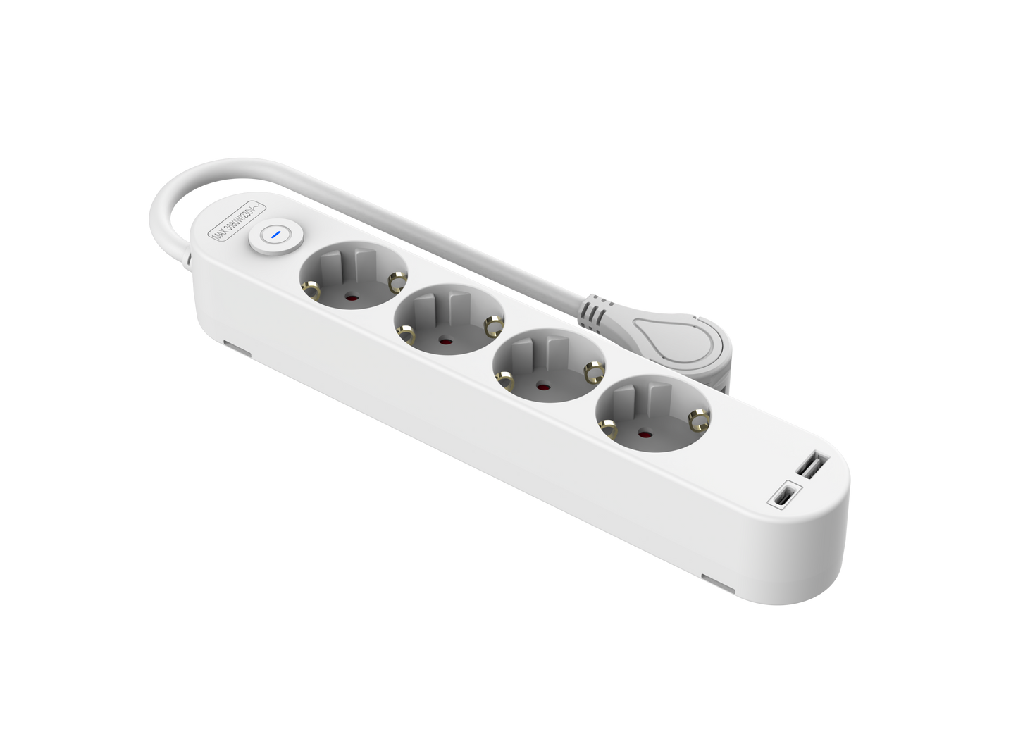 V.E.M. 4-Way Multiple Socket with USB – Safe Power & Smart Charging