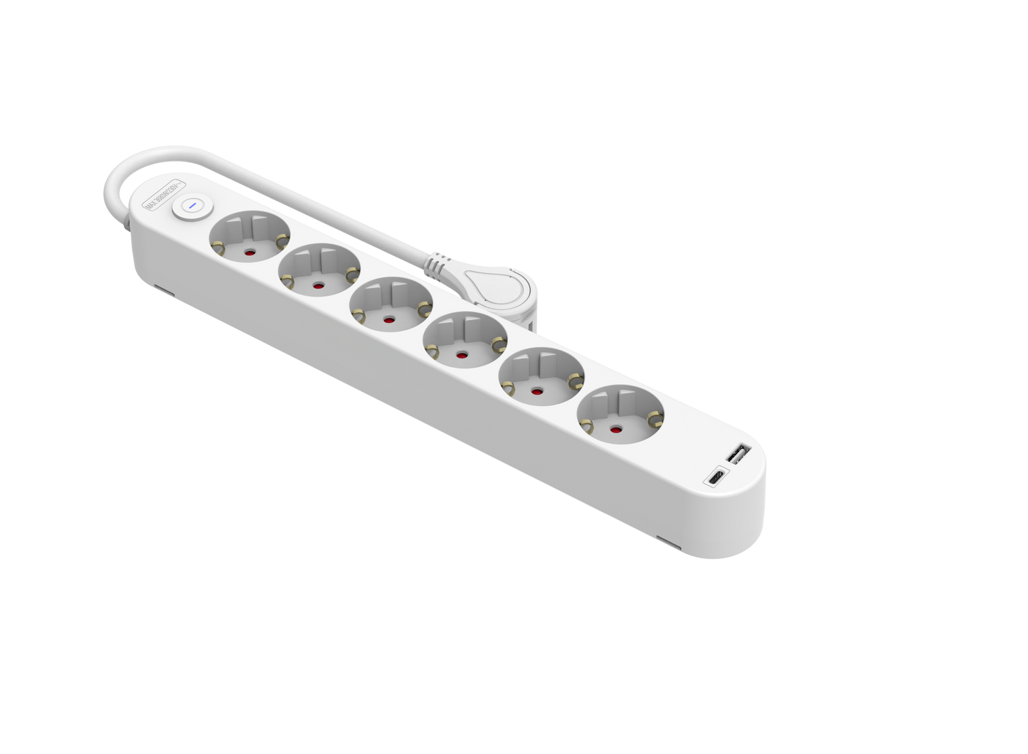 V.E.M. 6-Way Multiple Socket with USB – Power More, Charge Smarter