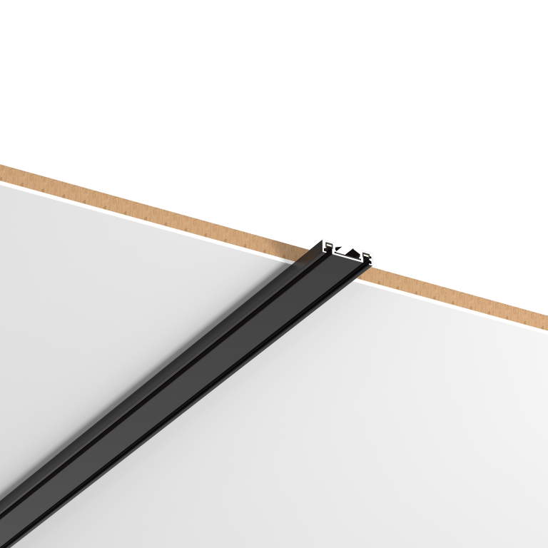 Ultra Thin Magnetic Black Track Rail
2 Meters W26*H6 48VDC Surface Mounted