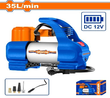 WADFOW 12V 35L/min 140PSI/10Bar منفخ دواليب سيارات Wadfow