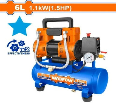 WADFOW 6L 2×1100W (1.5HP) كومبرسور هواء كاتم Wadfow