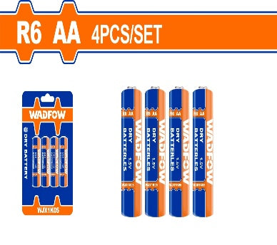 WADFOW 4 Pcs AA 1.5 R6 بطاريات على الكارت Wadfow
