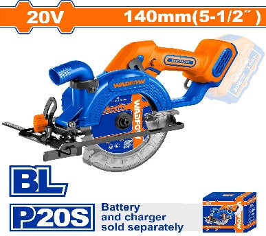 WADFOW 20V 140 mm BL منشار صدر على البطارية Wadfow