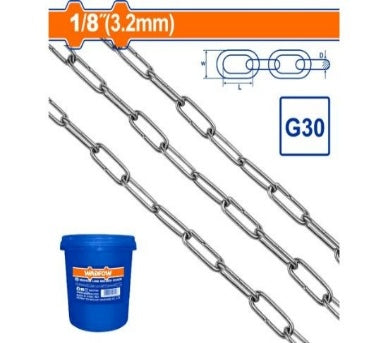 WADFOW 3.2mm(1/8") 25Kg 125m G30 جنزير مزيبق Wadfow