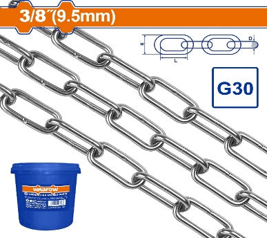 WADFOW 9.5mm(3/8") 25Kg 13m G30 جنزير مزيبق Wadfow