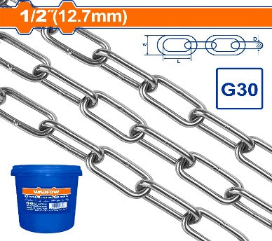 WADFOW 12.7mm(1/2") 25Kg 8m G30 جنزير مزيبق Wadfow