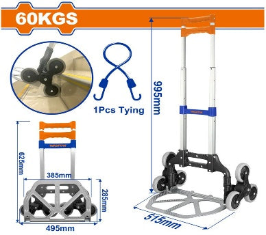 WADFOW 60 Kgs عرباية نقل بضائع سهلة التوضيب المنيوم Wadfow
