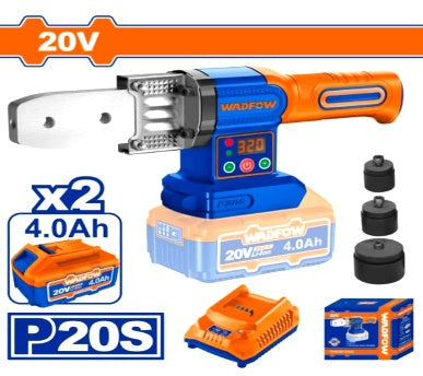 WADFOW 20V 2Batt 4Ah+Char (20-25-32)mm بطارية PPR مكنة تلحيم قساطل Wadfow