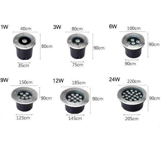 AURA Underground Spot Light – LED (1W, Warm White 3000K) - Azar Group