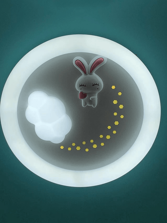 AUR - KID - 615 Moonlit Cloud and Bunny Ceiling Light - Lighting - Aura Lighting - Azar Group