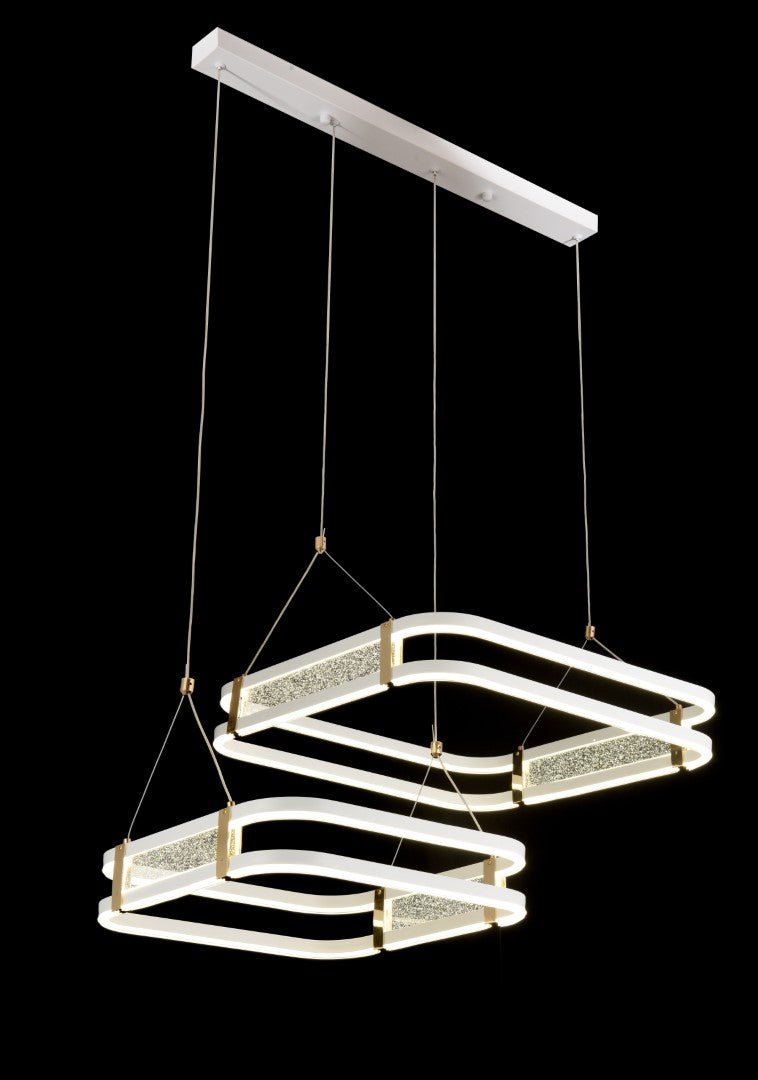 AUR - L1162 - 500+400 - 85W Modern Crystal Pendant Light - Lighting - Aura Lighting - Azar Group