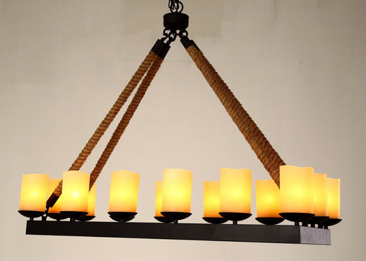 AUR - PEND - 8833 - D14 Rustic 14 - Light Rope Pendant Chandelier - Lighting - Aura Lighting - Azar Group