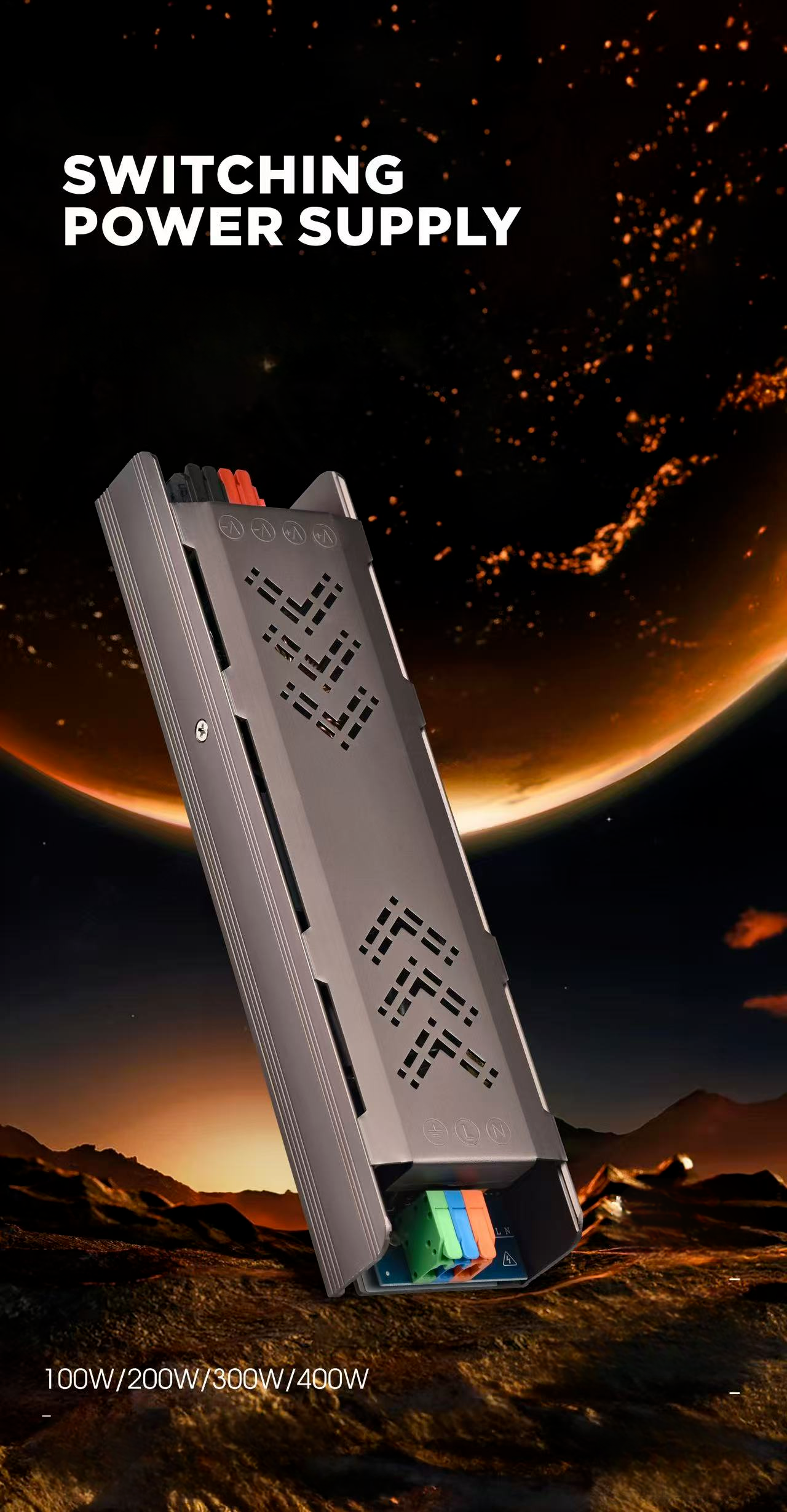 Aura LED Driver 220V to 24V (100W / 200W / 300W / 400W, Dimmable, Soft Start, Dual Output)