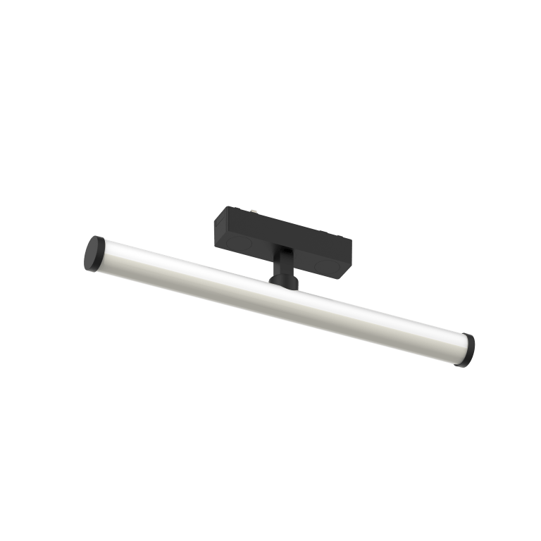 Clavate Flood Light SS300F Black 4000K DC48V 180° 10W L300*D25*H87mm - Magnetic Track LED Light - Aura Lighting - Azar Group