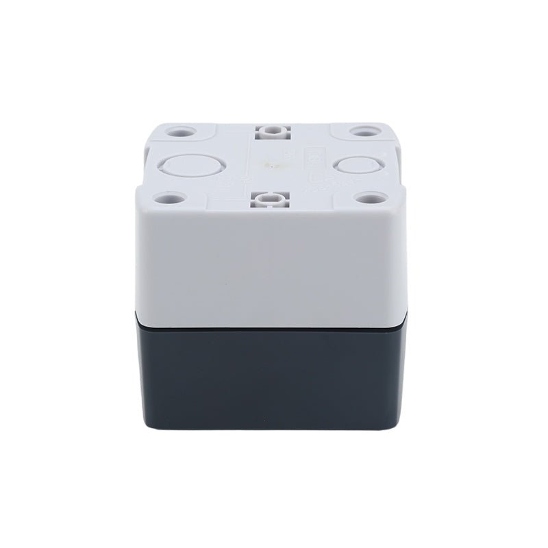 GOB - 1A - GW High Quality One Hole Grey Cover White Base Push Button Control Box - Control Switches - V.E.M. - Azar Group