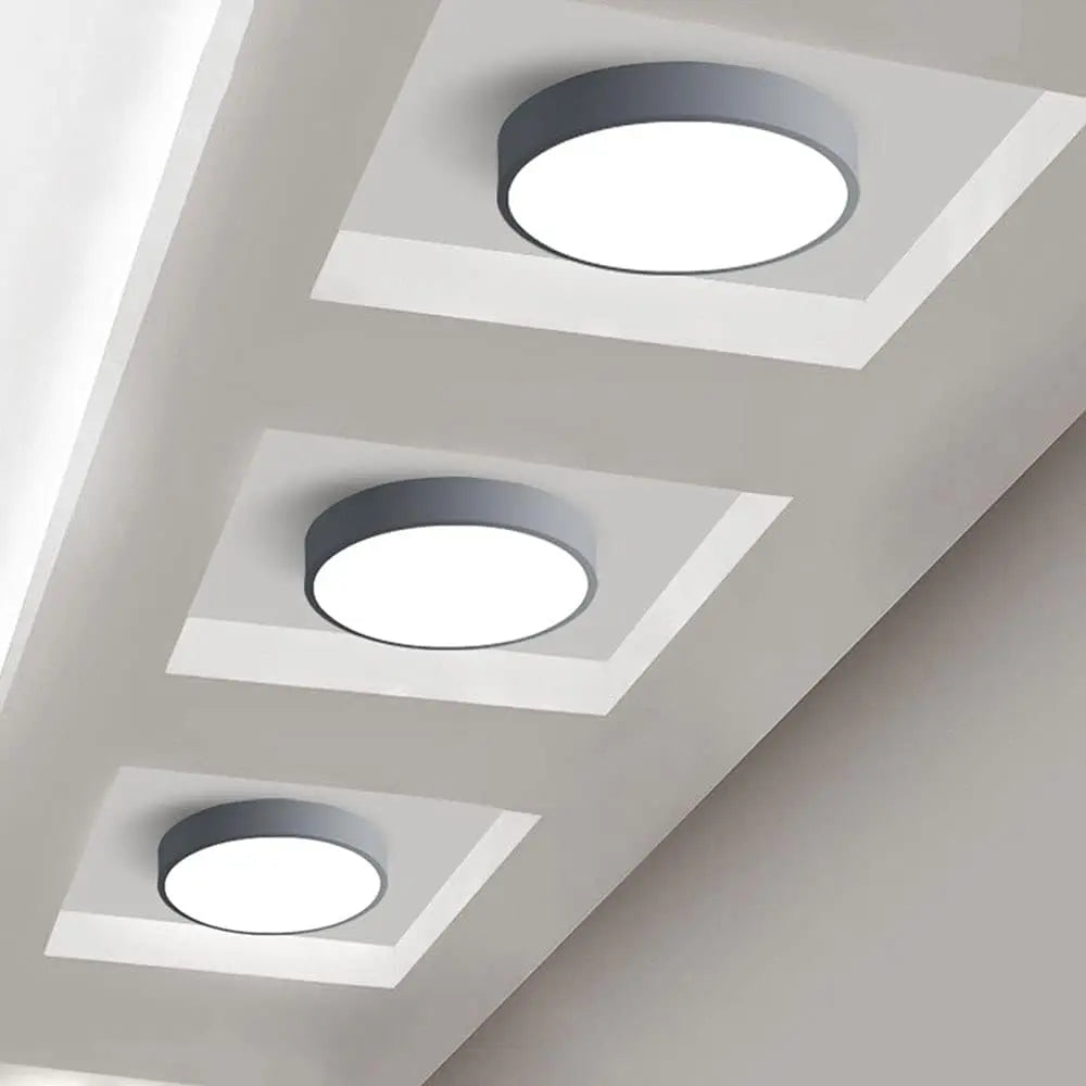 Grey Macaron LED 50CM 100W Ceiling Light 4000K - Aura Lighting - Azar Group