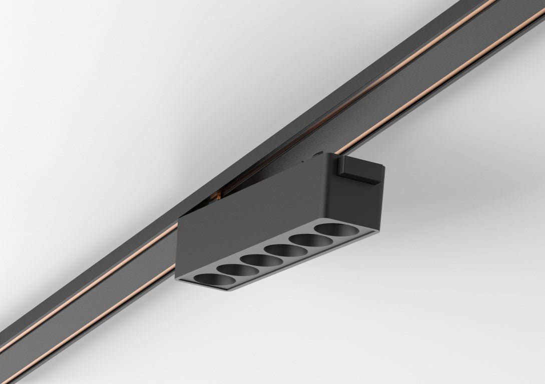 Grille Light 30T Black 4000K DC48V 24° 30W L555*W26*H24mm - Magnetic Track LED Light - Aura Lighting - Azar Group