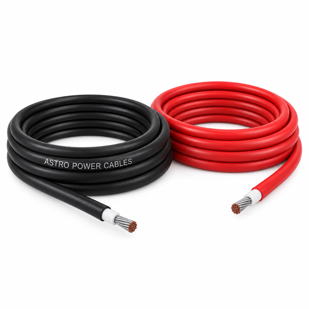 Astro PV solar cable 6 mm2 DC, black and red coils