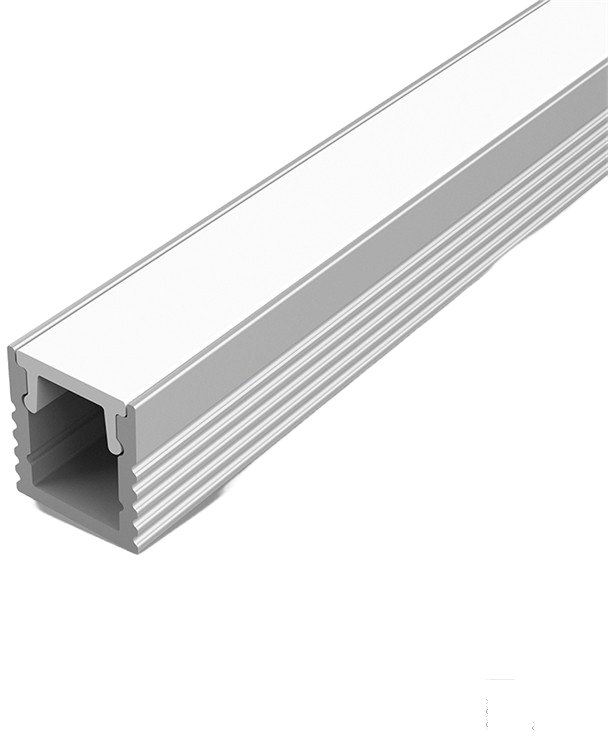 Aura Aluminum Silver Profile 7.8×9mm Surface Mounted with Milky Cover