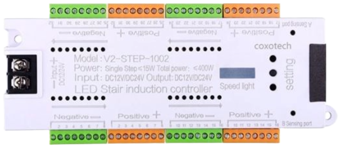 V2-STEP LED Stair Induction Controller System (Motion Sensor, 500W Capacity)