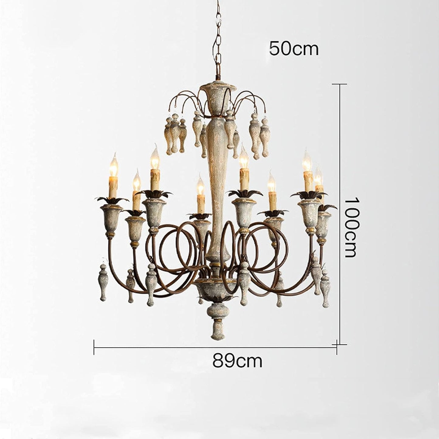 AUR-PEND-SY88090-8 Vintage-Inspired 8-Light Chandelier