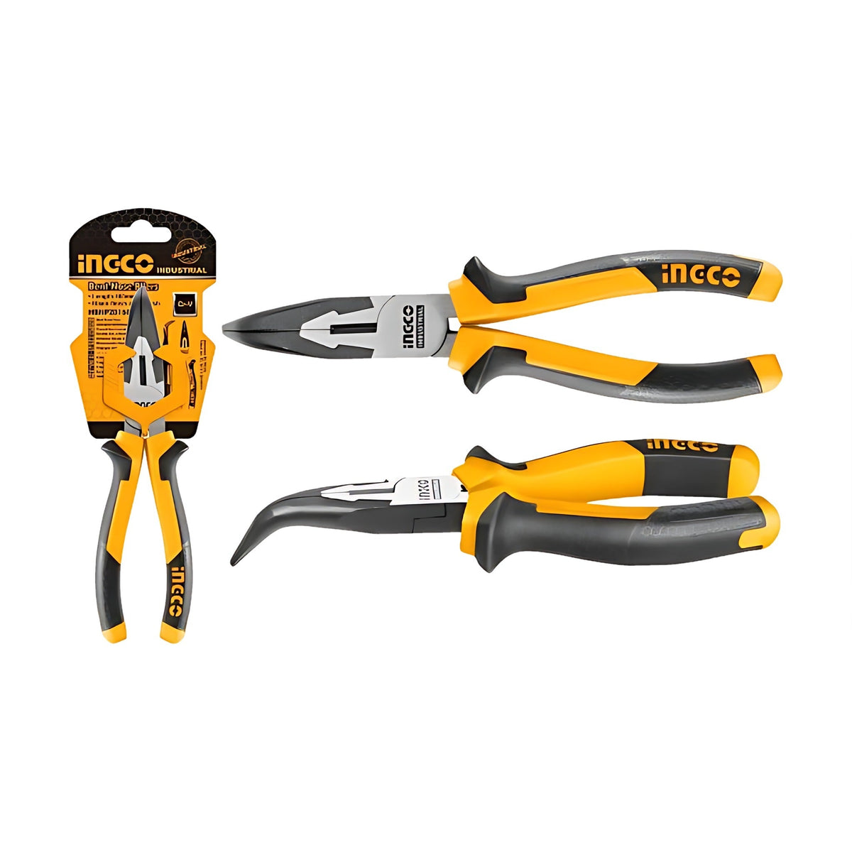 INGCO HBNP28168 Bent Long Nose Pliers 6"